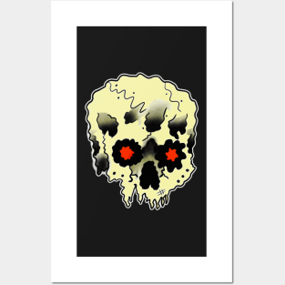 Wobbly skull Posters and Art